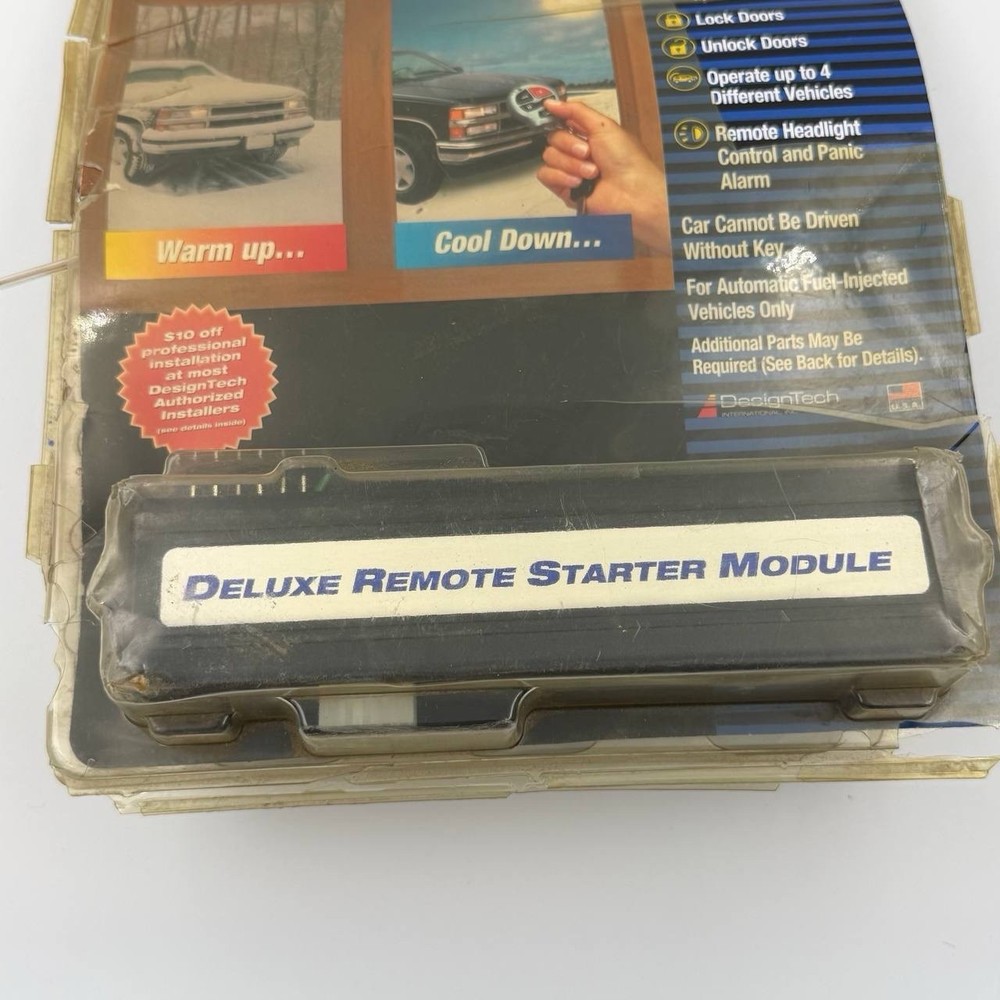 🔥 NOS Ready Remote Deluxe Car Starter Keyless Entry DesignTech Kit