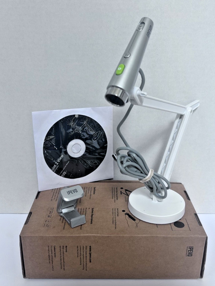 IPEVO P2V USB Doc Camera – Easy Setup, Great Quality 2MP, Autofocus & Macro