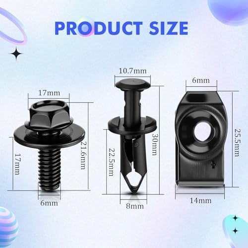 150pcs Universal Style Engine Under Cover Splash Shield Guard Body Bolts