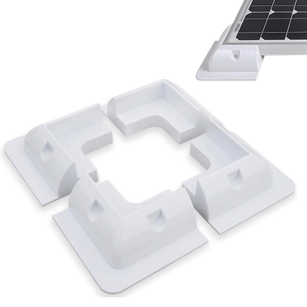 Solar Panel Mounting Brackets, PC Corner Bracket Solar Panel Roof Drill-Free ...
