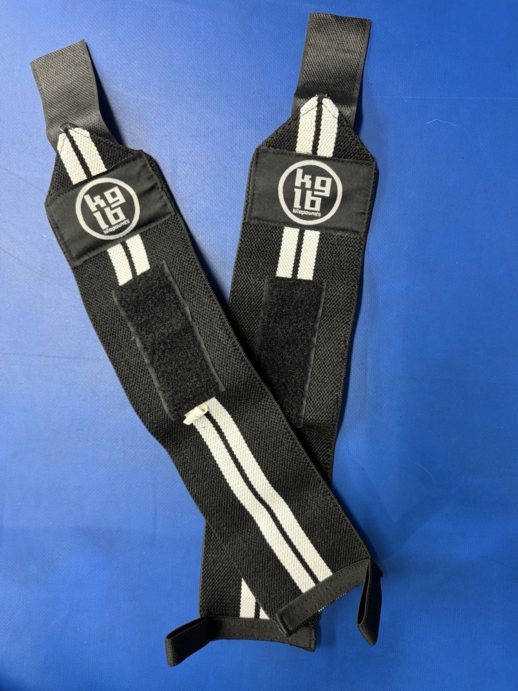 Kg/lb Elastic Wrist wraps with “hook & loop”