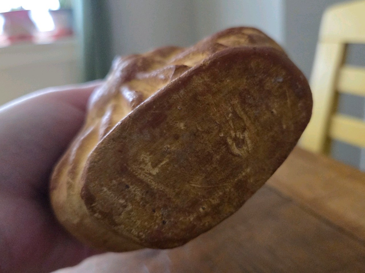 Mexican Folk Art Sun Face Celestial Vase Small Handmade Earth Tones