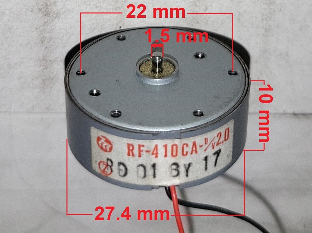 Mabuchi RF-410CA Mini DC Motor 1V-3V Analog Micro or Mini Cassette Replacement