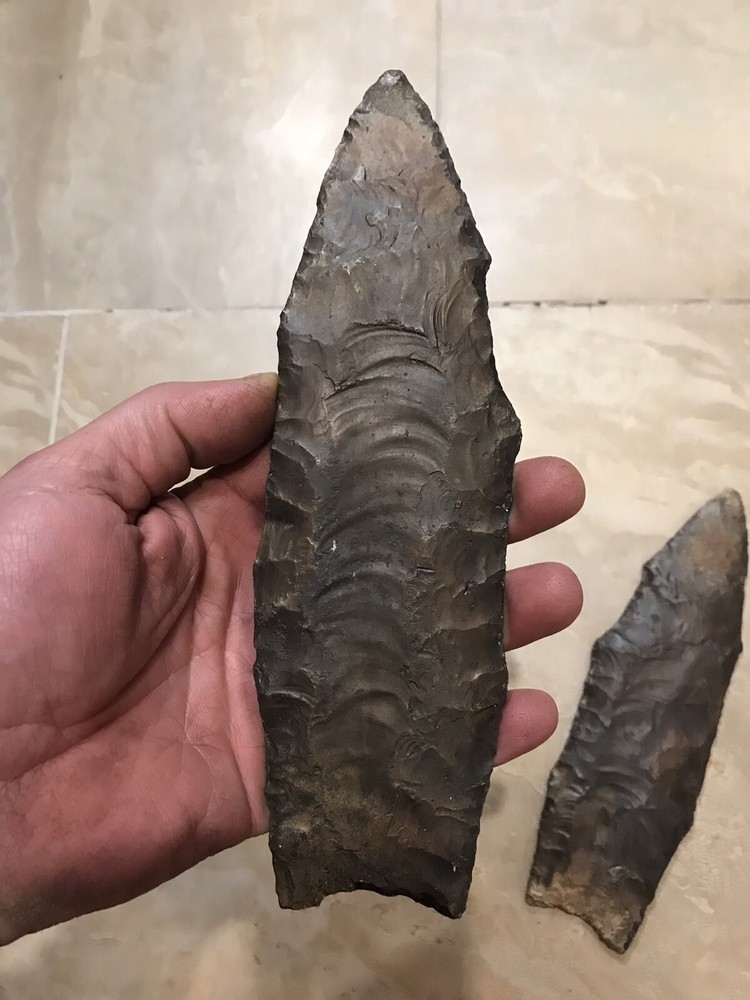 clovis paleo arrowhead Rutz Bronze REPRODUCTION