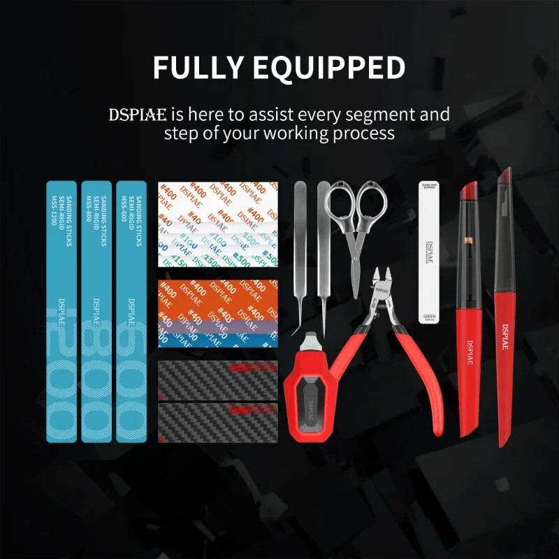 DSPIAE Combo Tool Set Assembly Model Building for Model Hobby Tools Accessories