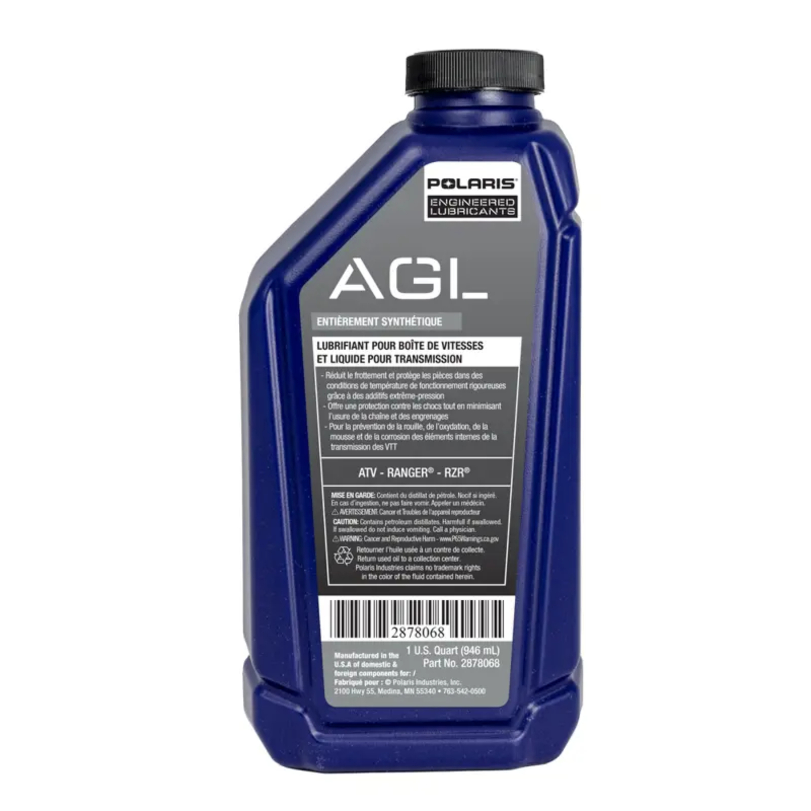 Polaris AGL Plus Synthetic Gearcase Oil Lube Lubricant/Transmission Fluid Quart