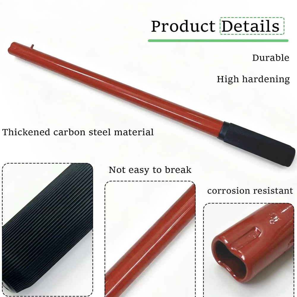 Horizontal Hydraulic Jack Handle Replacement, 2 Ton 16.5 Inch, red