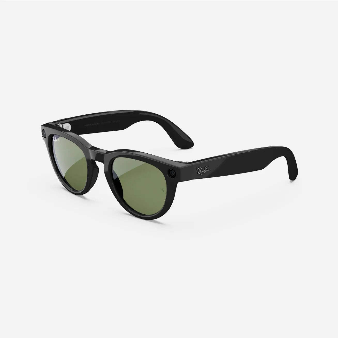 Refurbished Ray-Ban Meta Headliner (Gen 1), Shiny Black / G15 Green Polarized, S