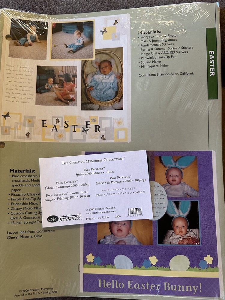 The Creative Memories Collection Page Patterns, 60 Pages. Easter and Summer.