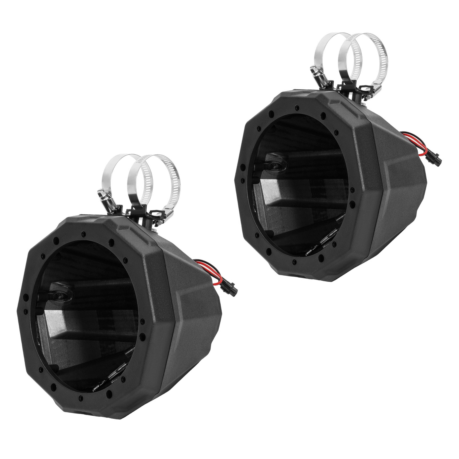 6.5" Speaker Pods Cage Enclosures 1.5-2" for Marine Boat Tower UTV Polaris RZR