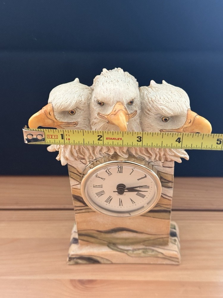 Three Headed Eagle Resin Made Clock Quartz Movement WORKS