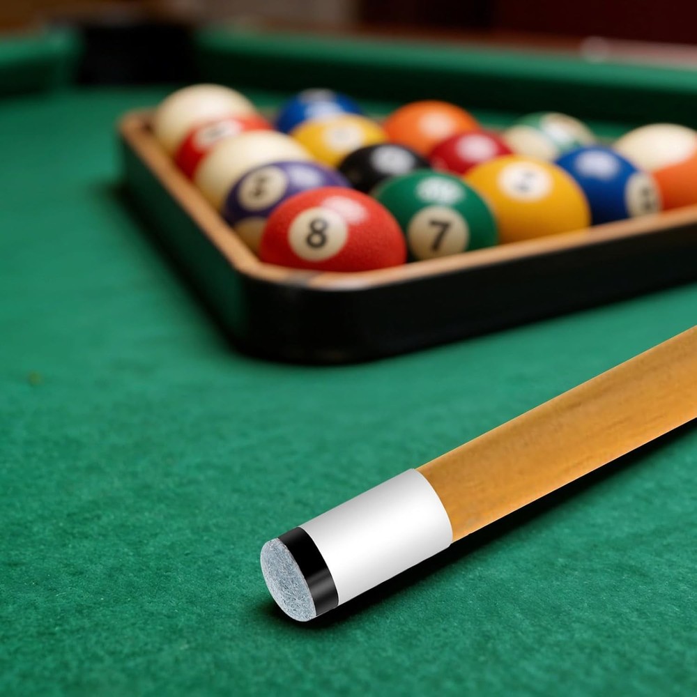 18 Pcs Pool Stick Tips, Billiard Cue Tips Replacement Kit Pool Cue Tip with Whit