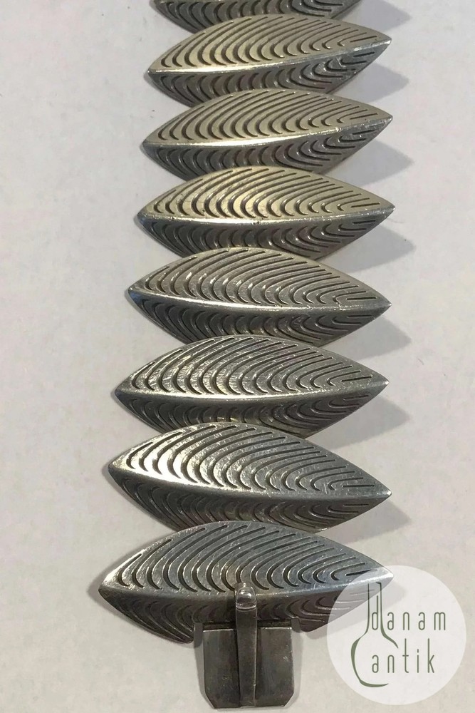 Anton Michelsen Sterling Silver Leaf-shaped joint Bracelet