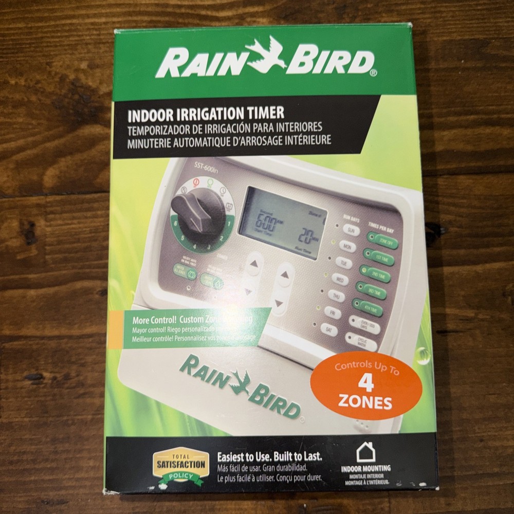 Rain Bird SST400IN Indoor Sprinkler Timer 4-Zone Controller New Easy Set Model