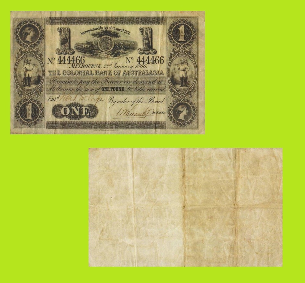 australia 1 pound 1866 Melbourne *  Copy