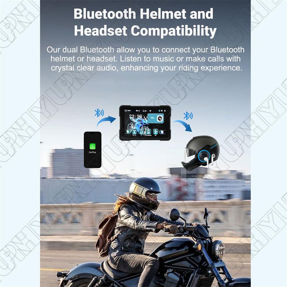 5" Waterproof HD Motorcycle Smart Screen Support Wireless Carplay & Android Auto