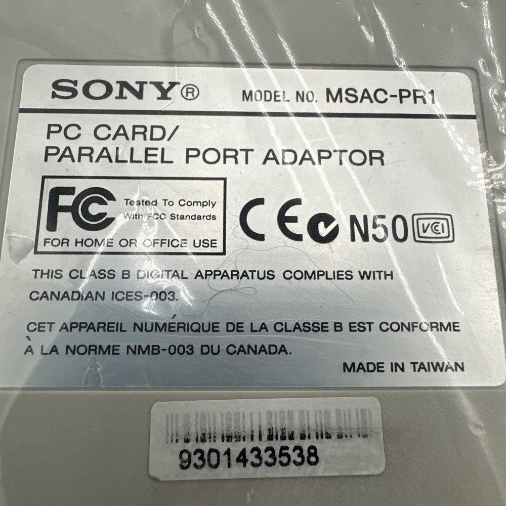 Sony PC Card/Parallel port adaptor MSAC-PR1