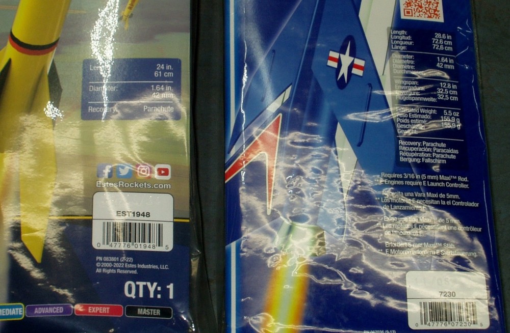 Conquest & Big Bertha Flying Model Rocket Kits Estes