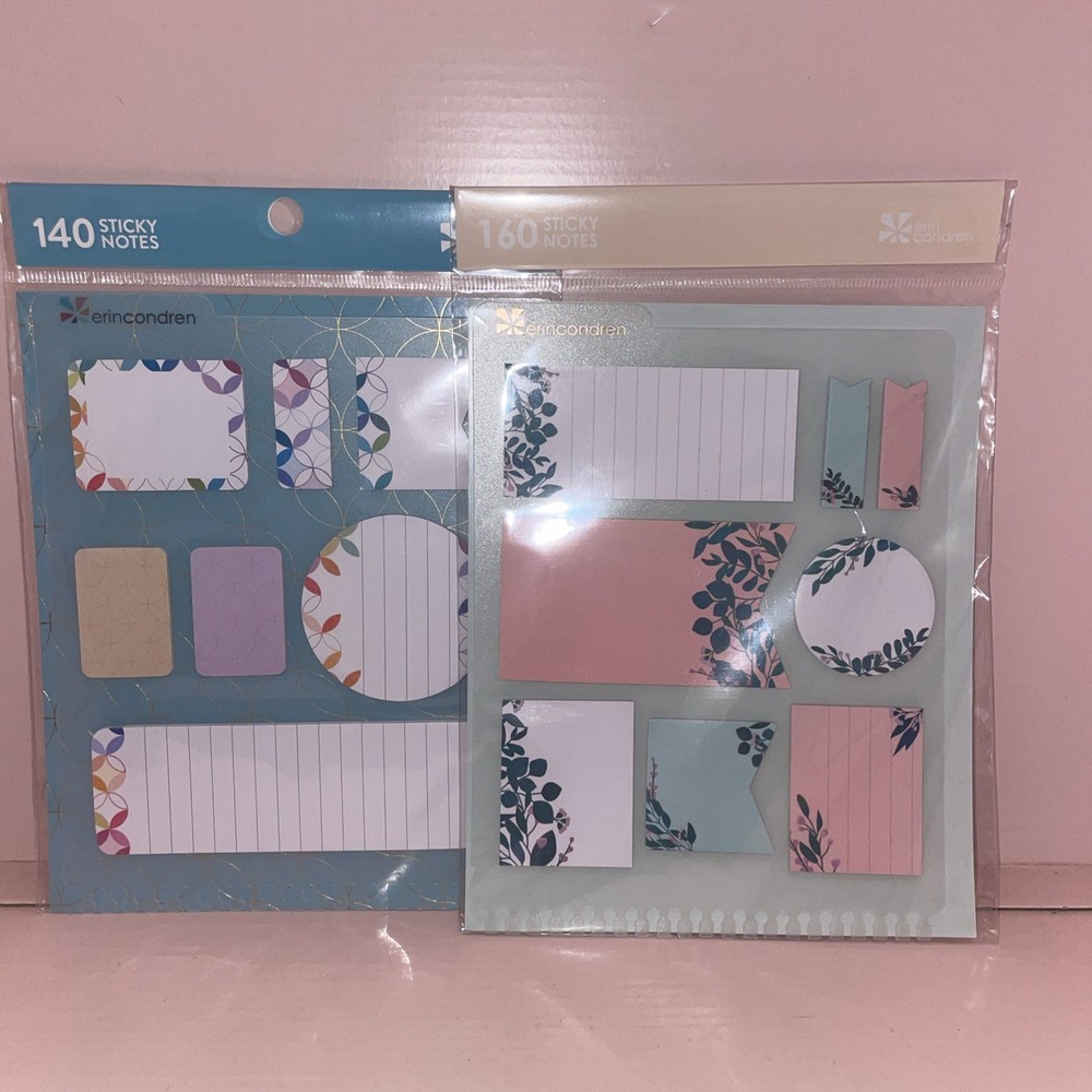 Erin Condren Snap-in Sticky Notes & Sticky Notepad Dashboard Eucalyptus- Circles
