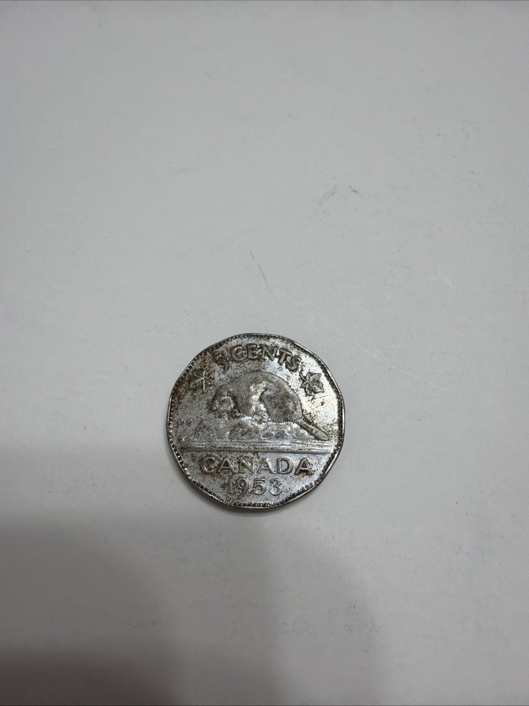 1953 5 CENTS CANADA COIN