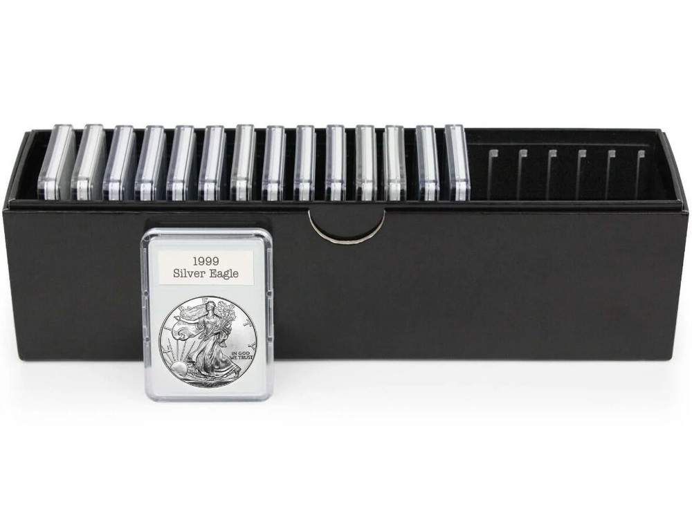 (10 CT) BCW Slotted Coin Display Slab Box