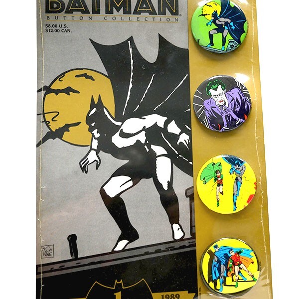 DC Comics Batman Button Collection 1939-1989 Sealed 4 Pc Set