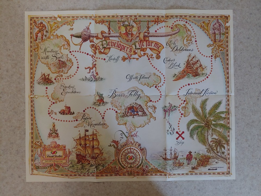 Microsoft Visual Studio Advertisement - A Developer's Life For Me Treasure Map