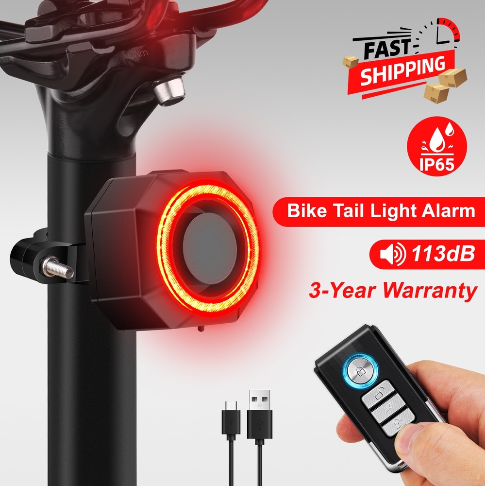 Security Bicycle Alarm Sensitivity Volume Adjustable Waterproof Brake Remind On