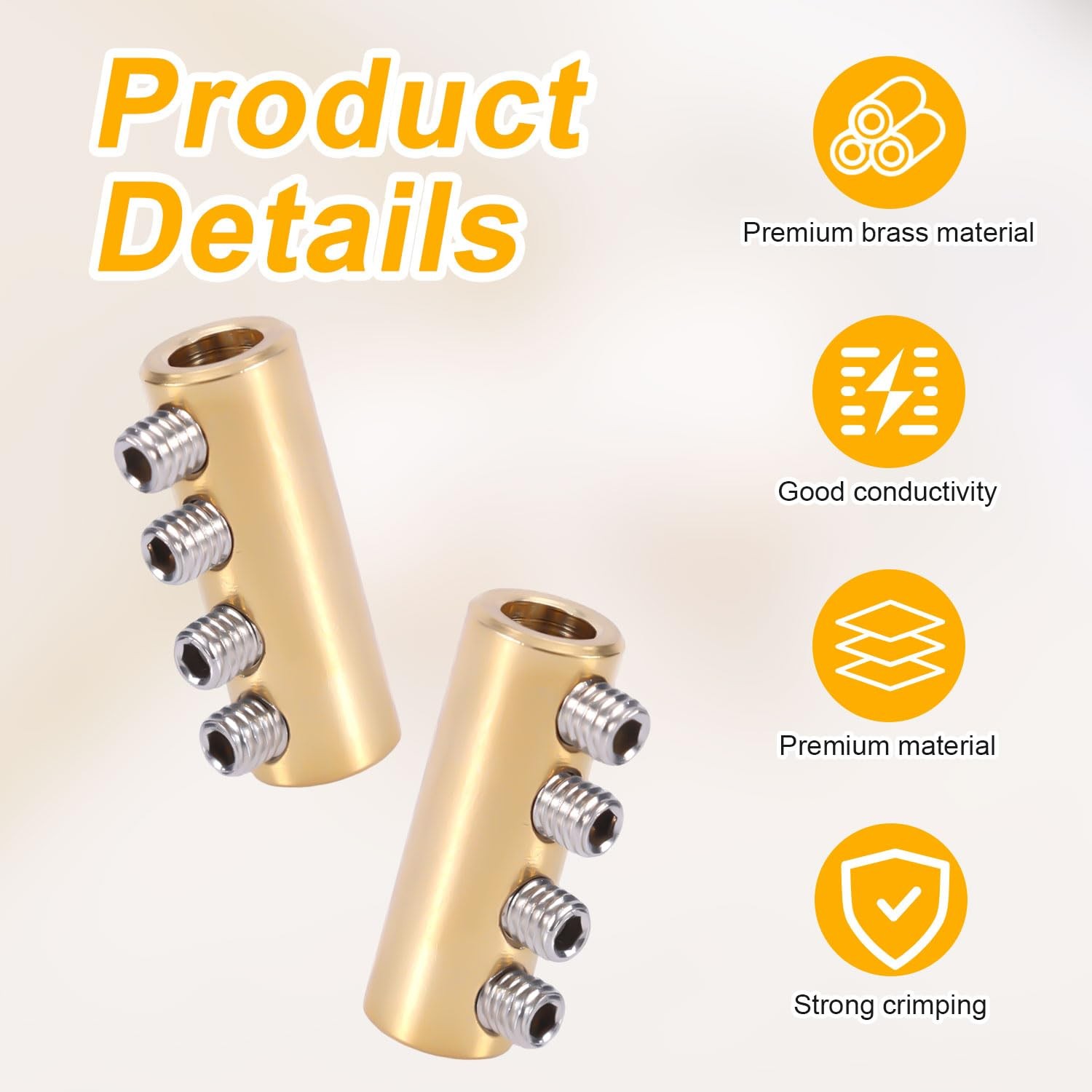 6pcs 6 AWG Wire Connector Nut Kit, 80Amp Quick Connection Terminal Splicing Q...