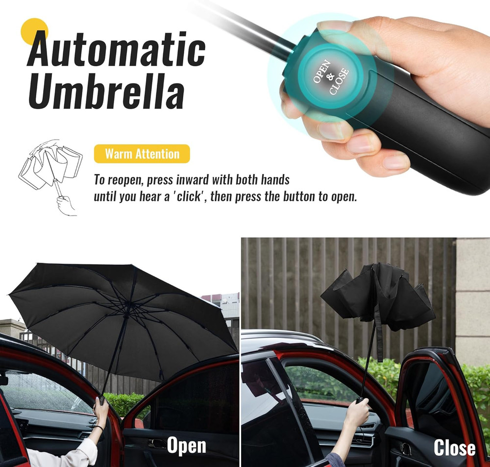 Chakipee Conlun Travel Inverted Umbrella Compact Windproof- Automatic Reverse