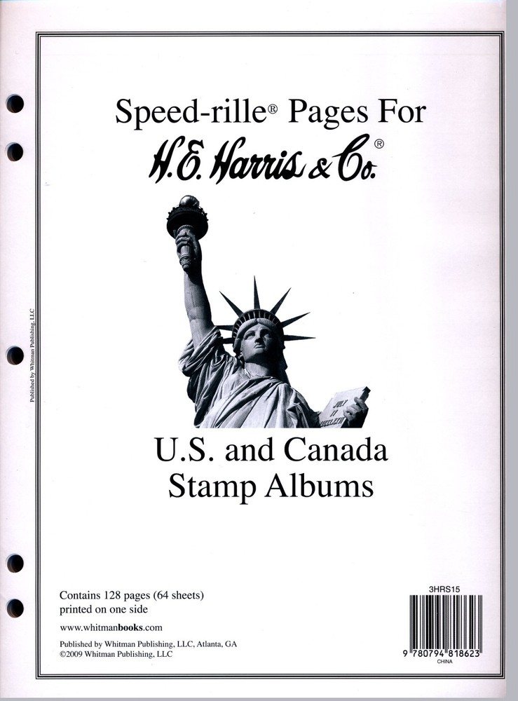 H E Harris Speed-rille Pages For US and Canada Stamp Albums