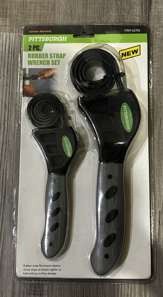 PITTSBURGH Rubber Strap Wrench Set - 2 Piece - New