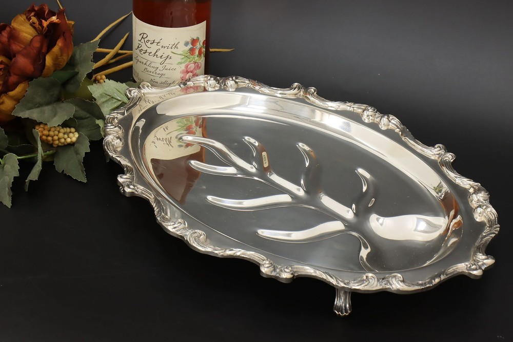 La Reine by Wallace Vintage Silverplate Meat Carving Tray #55170