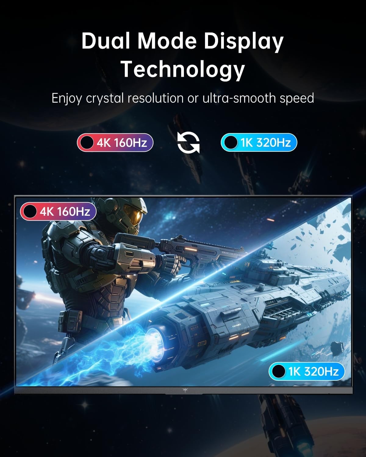 KTC M27P6 27'' Dual Mode Mini LED Monitor 4K UHD HDR1400 IPS Panel Adaptive-Sync