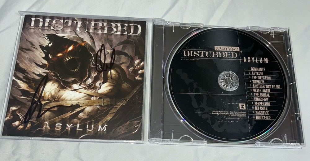 David Draiman And John Moyer Disturbed Signed CD