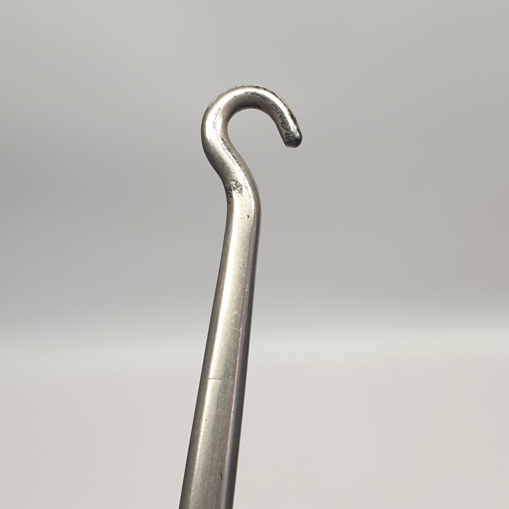 Victorian Solid Silver Leopard Button Hook