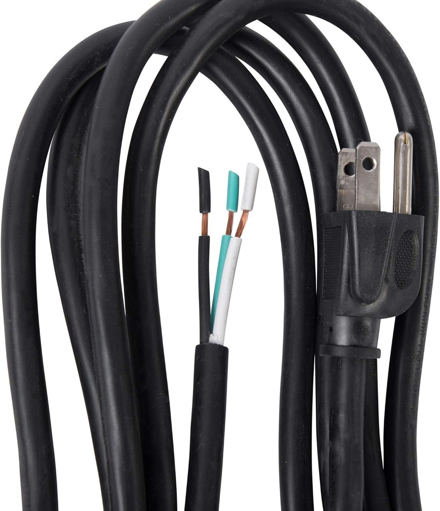 Versatile 6ft 3-Wire 15A Appliance Power Cord - Efficient & Easy Replacement