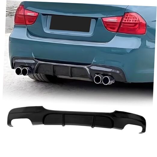 Rear Diffuser Compatible with E90 M Sport 2006-2013 MP Bilateral Dual Outlet