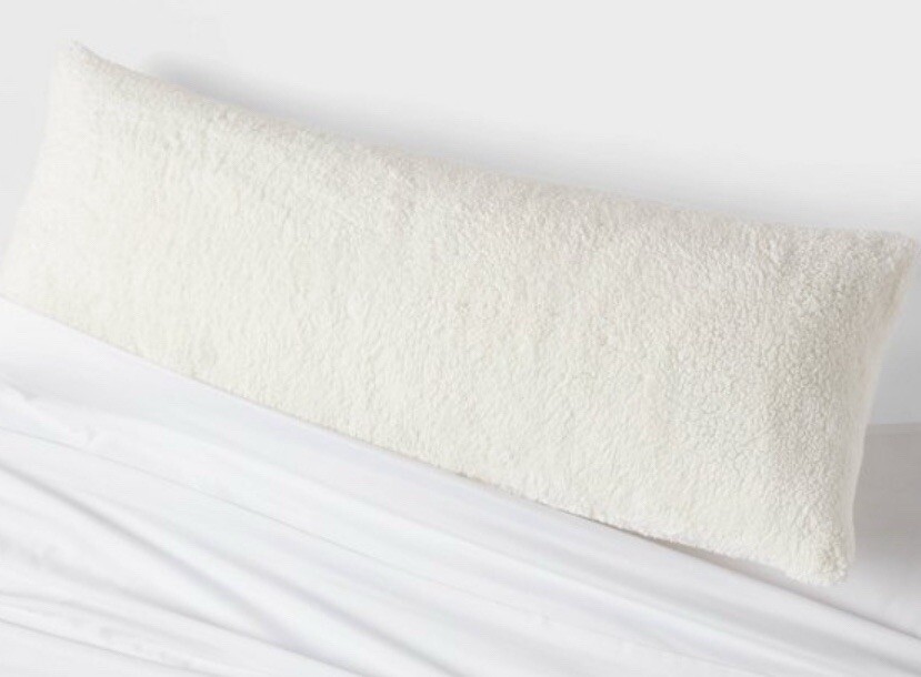 Body Pillow - Long Soft Furry -  Beige