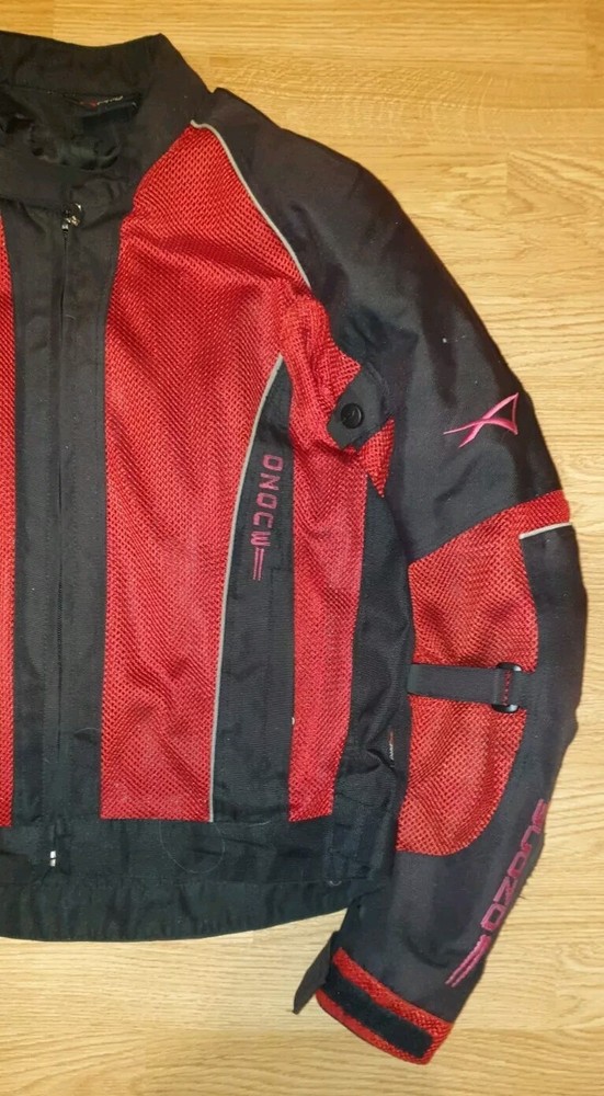 X-Pro Ozone Motorcycle Jacket Breathable Size M Medium Red/Black