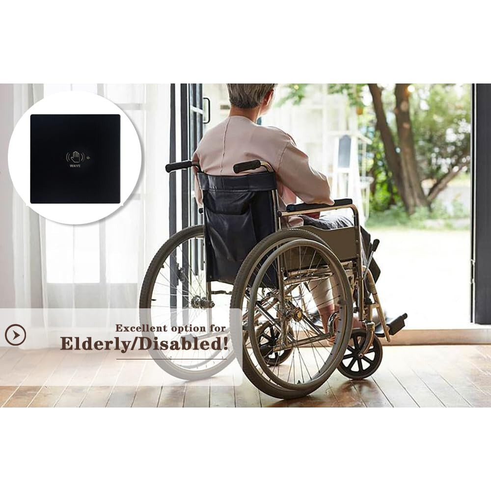 Black Touchless Door Switch for Automatic Door Opener Sensor Distance Adjustable