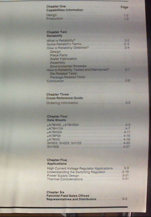 Electronics Manual Fairchild High Current Voltage Regulators 1982