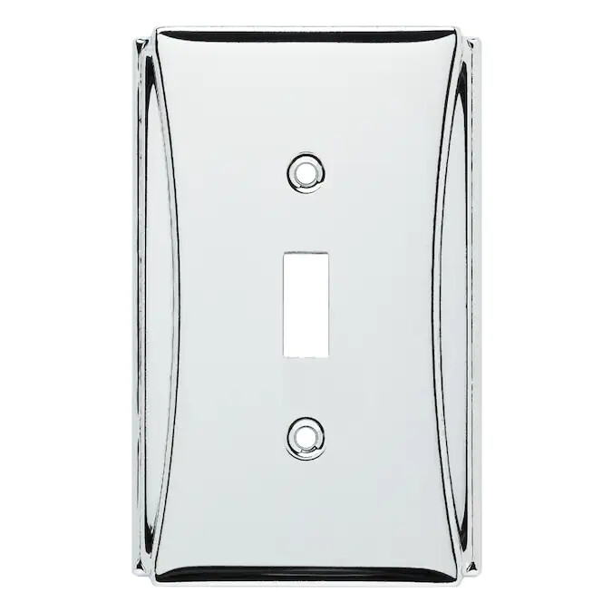Brainerd "Upton" Single-Gang Toggle Switch Wall Plate - Polished Chrome - 787414