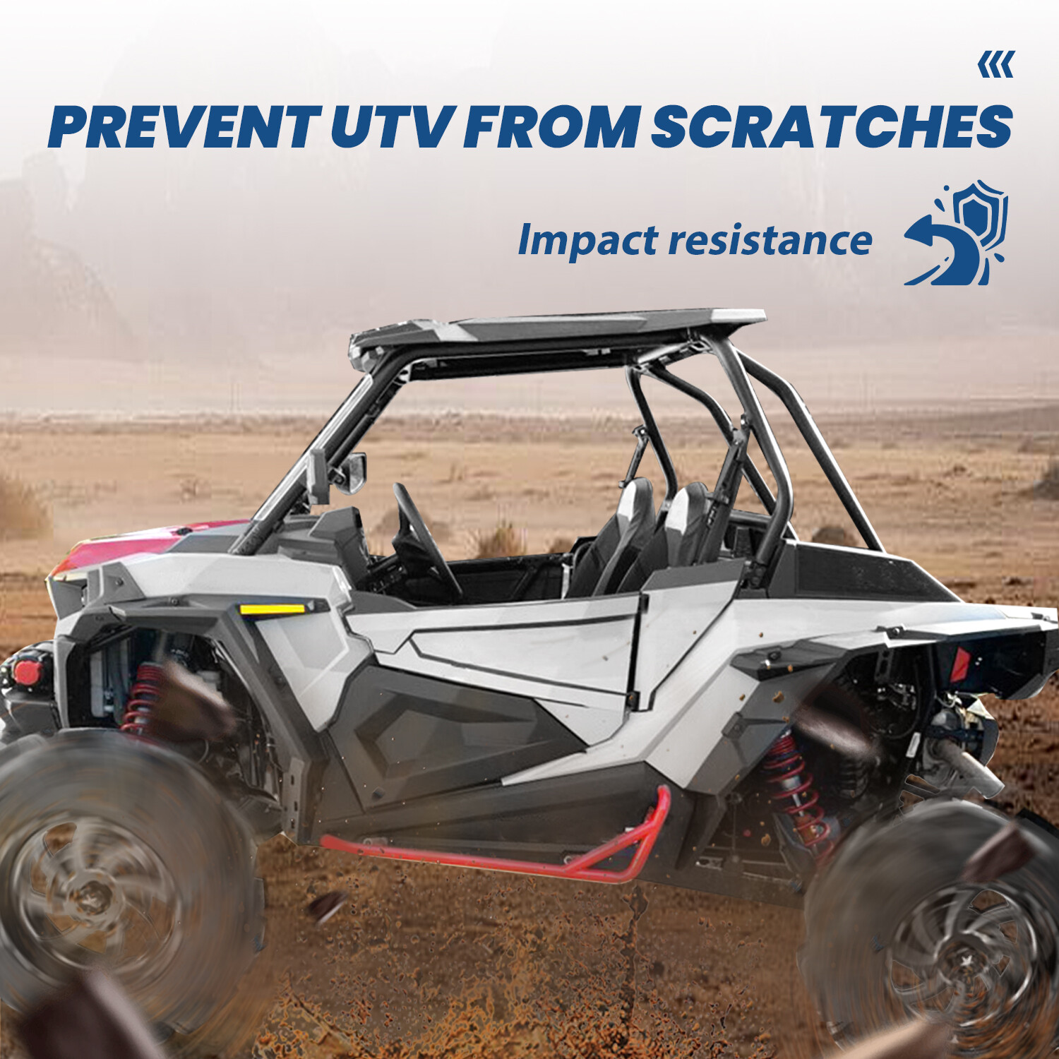 Side Steps Nerf Bars Rock Slider For 14-22 Polaris RZR XP 900 1000 Trail 2Dr RED