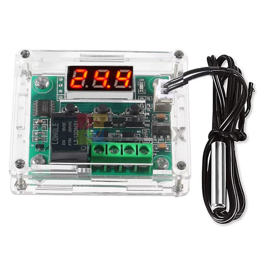 W1209 DC12V Digital Thermostat Temperature Control Switch Sensor +Case -50~110°C