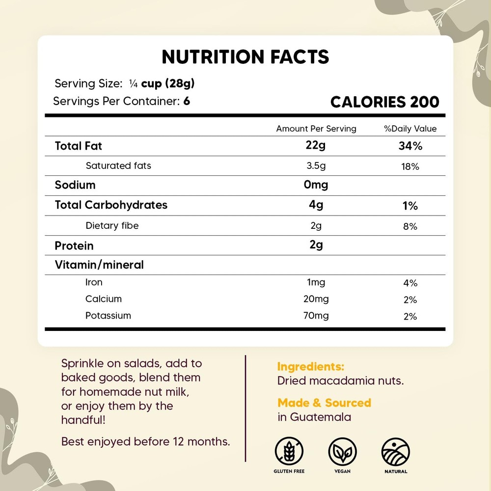 Macadamia Nuts, Raw Nuts, Unsalted Nuts, Keto Macadamia Nuts Unsalted, Raw Ma...