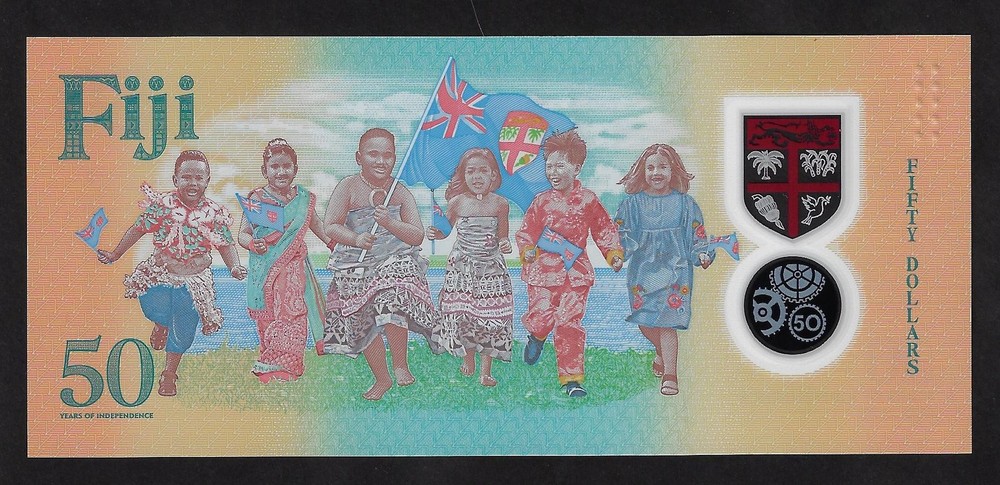 FIJI 50 DOLLAR 2020 P- 121 GEM UNC