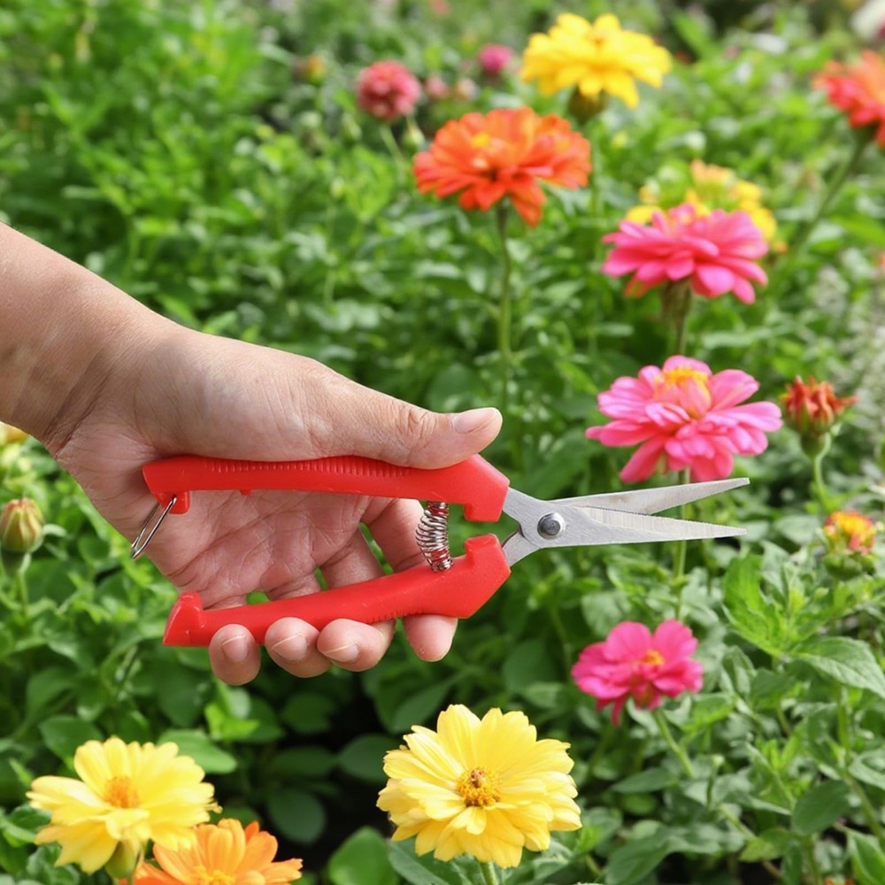 2 Pcs Extra Long Pruning Scissors, Stainless Steel Sharp Gardening Shears Pla...
