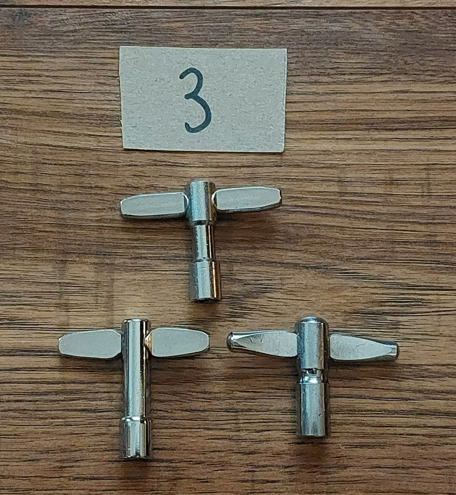 Unbranded Chrome Drum Tuning Key Wrench 3 Pack - Multiple Available (608)