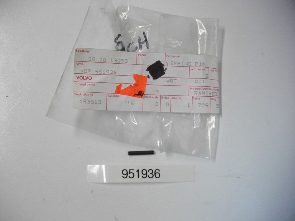 Volvo Penta 951936 Spring Pin OEM Sterndrive